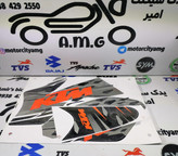 ارم (برچسب) استیکر کامل بدنه موتور تریل فلات طرح KTM