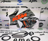 ارم (برچسب) استیکر کامل بدنه موتور تریل فلات طرح KTM