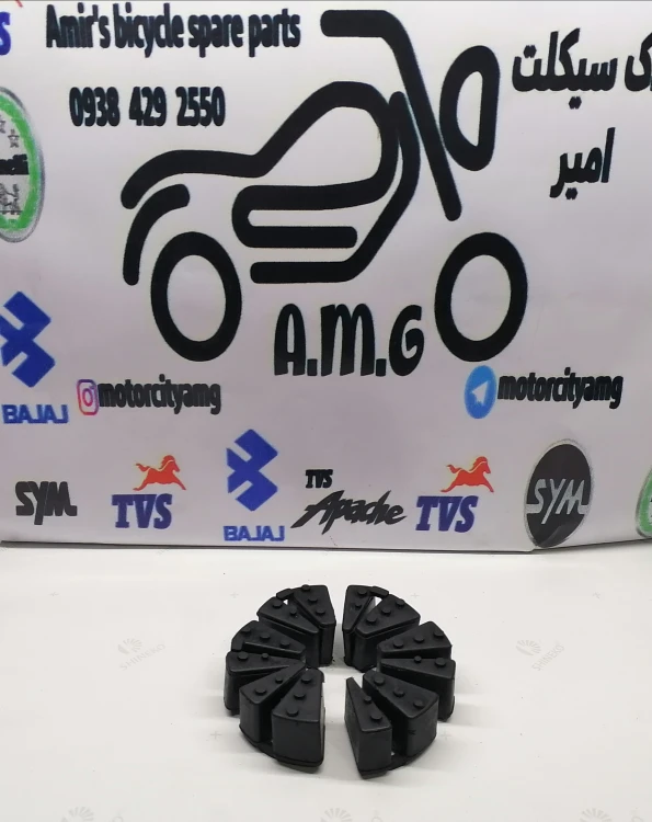 لاستیک (بوش) توپی چرخ عقب موتور بنلی 250 تک سیلندر قدیم و جدید نیوفیس و بنلی کیوی 150 و بنلی 180 و بنلی 150 جدید نیوفیس (درجه 1)