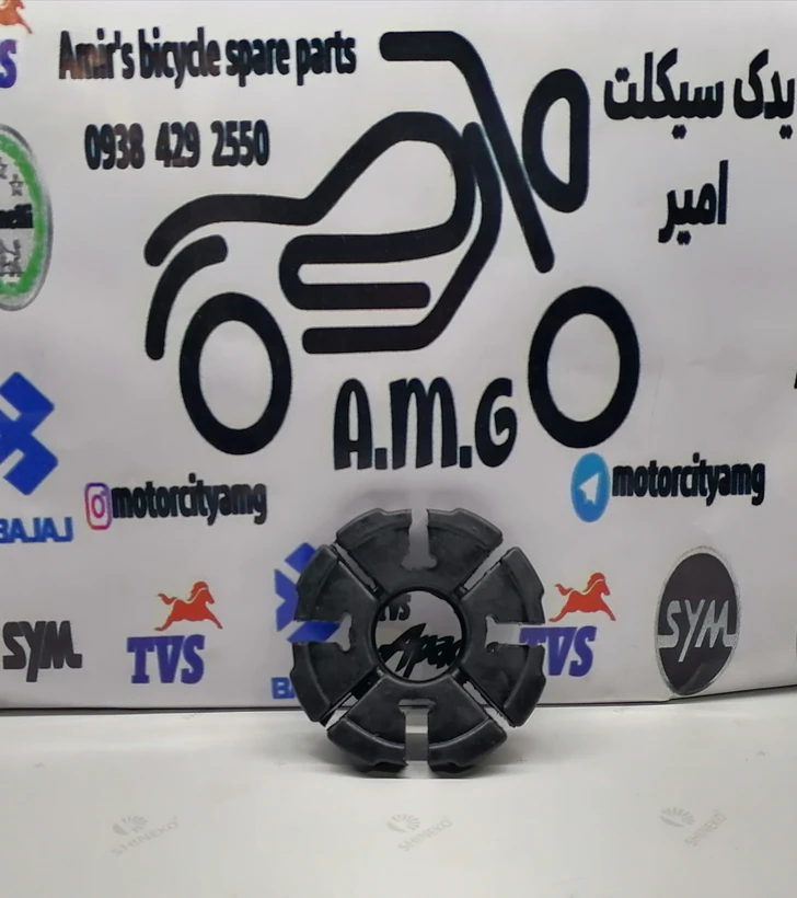 لاستیک (بوش) توپی چرخ عقب موتور آپاچی۱۵۰.۱۶۰.۱۸۰.۲۰۰،و HLX 150 (جنس درجه ۱)