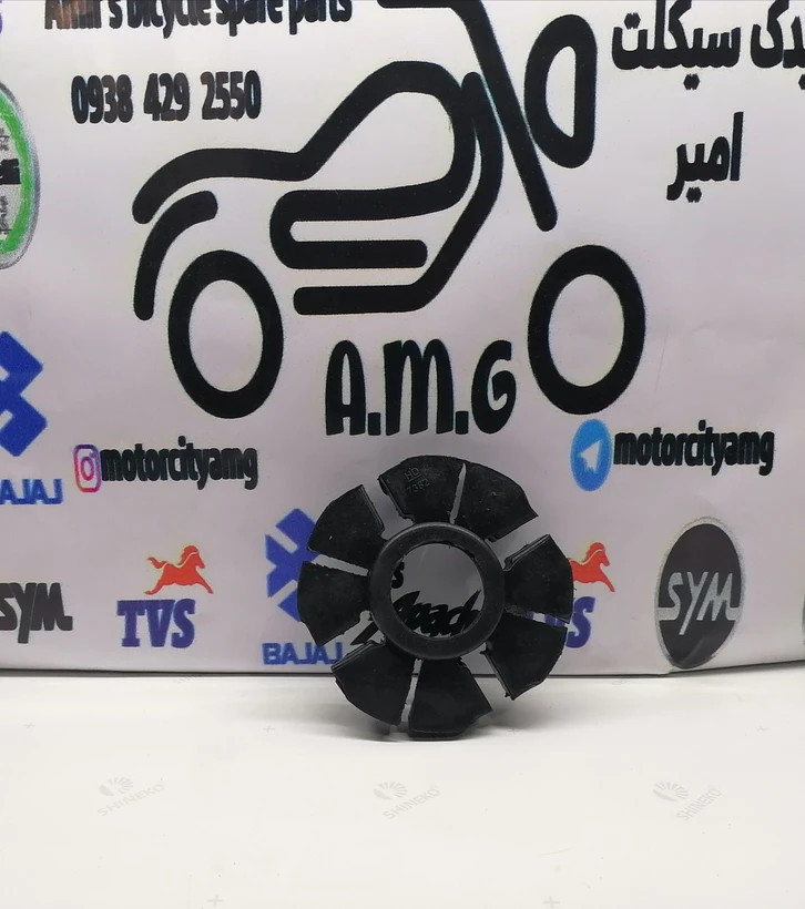 لاستیک (بوش) توپی چرخ عقب موتور آپاچی۱۵۰.۱۶۰.۱۸۰.۲۰۰،و HLX 150 (جنس درجه ۱)