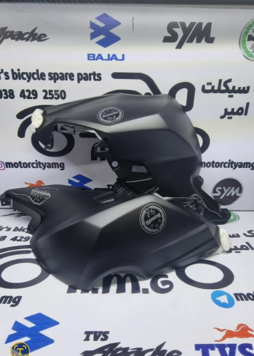 قاب ( کاور ) روی باک موتور بنلی 180 مشکی ( جفتی ) اصلی